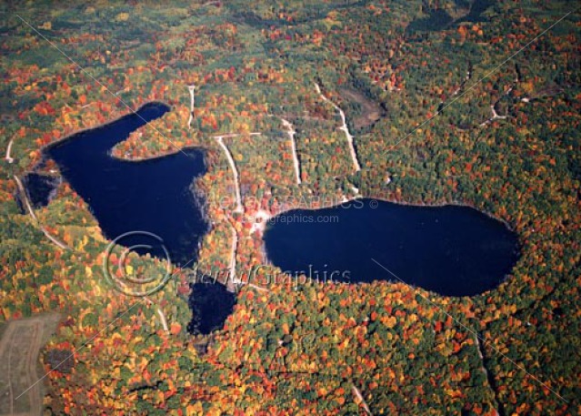 Horseshoe Lake & Round Lake in Osceola County, Michigan